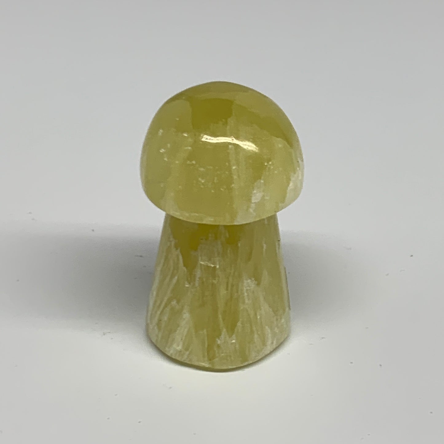 138.2g, 2.5"x1.3" Natural Lemon Calcite Mushroom Gemstone @Pakistan, B31646