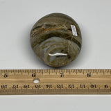 126.2g, 2.5"x2"x1.1" Natural Ocean Jasper Palm-Stone Orbicular Jasper, B30773