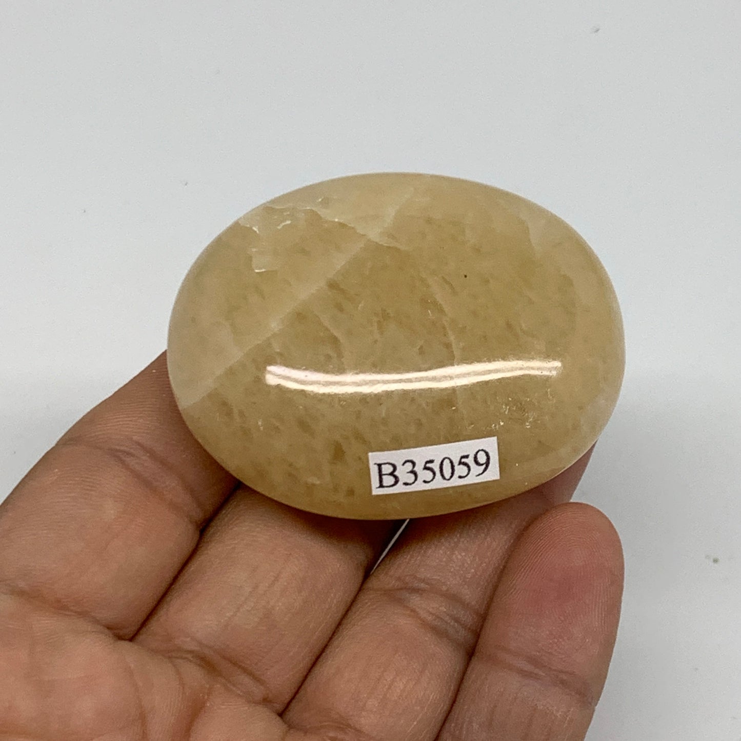 71.6g, 2"x1.6"x0.8", Yellow Aventurine Palm-Stone Crystal Stone, B35059