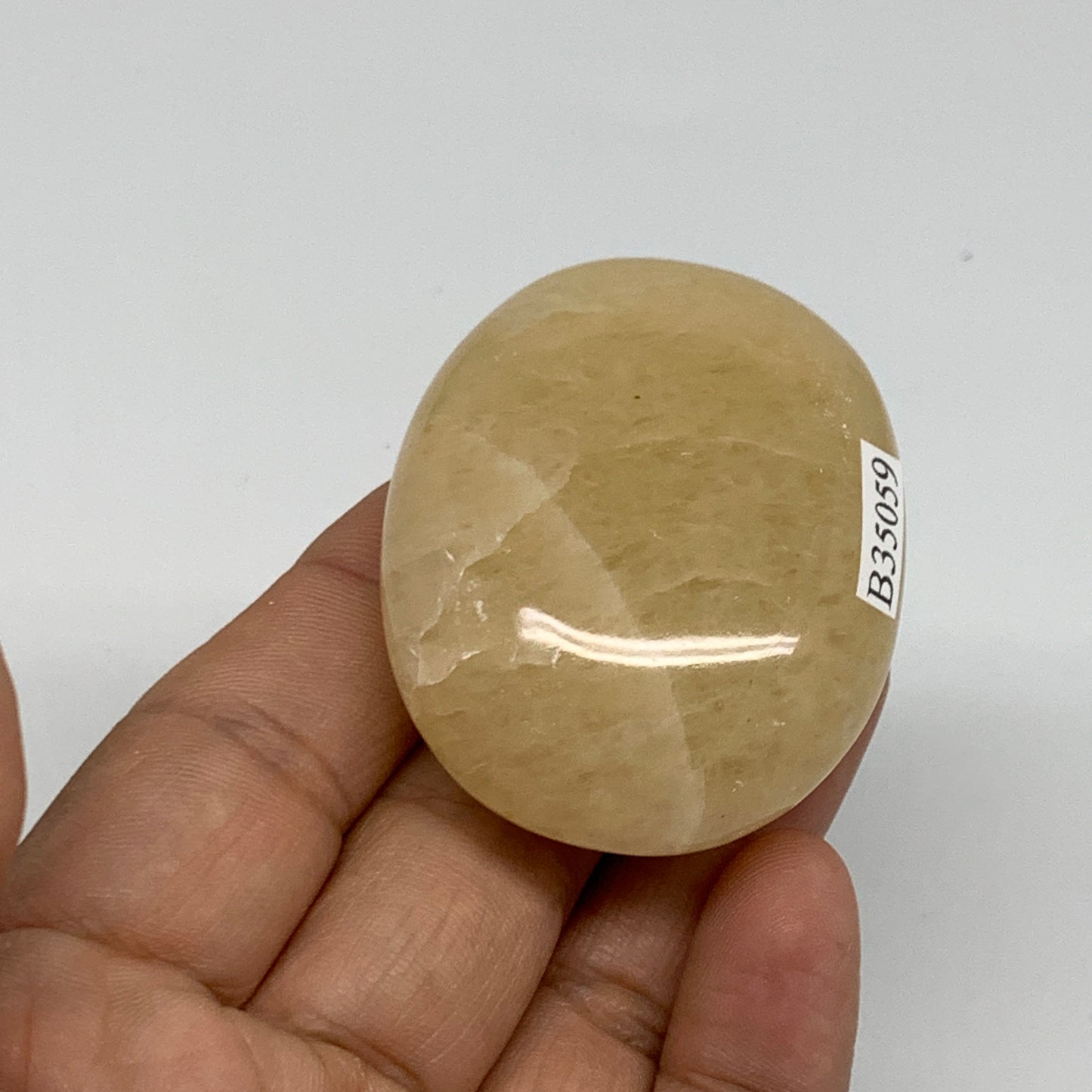 71.6g, 2"x1.6"x0.8", Yellow Aventurine Palm-Stone Crystal Stone, B35059