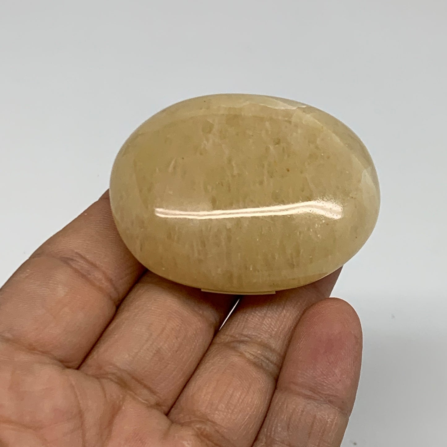 71.6g, 2"x1.6"x0.8", Yellow Aventurine Palm-Stone Crystal Stone, B35059