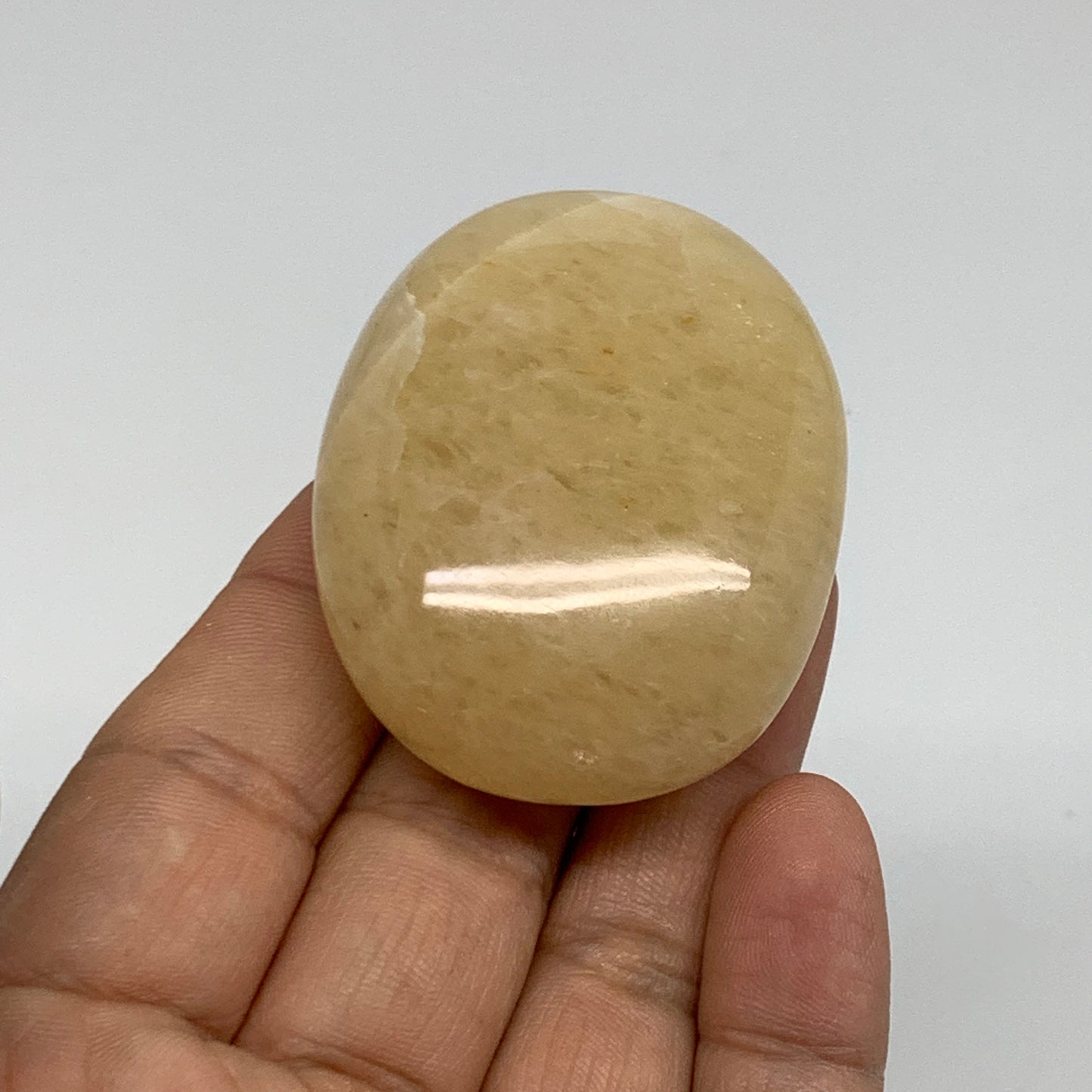 71.6g, 2"x1.6"x0.8", Yellow Aventurine Palm-Stone Crystal Stone, B35059