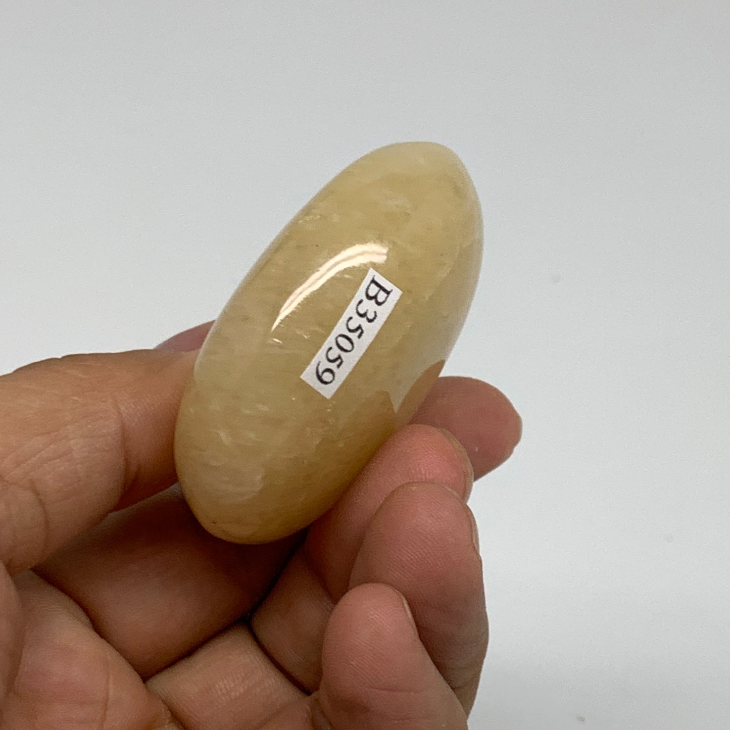 71.6g, 2"x1.6"x0.8", Yellow Aventurine Palm-Stone Crystal Stone, B35059
