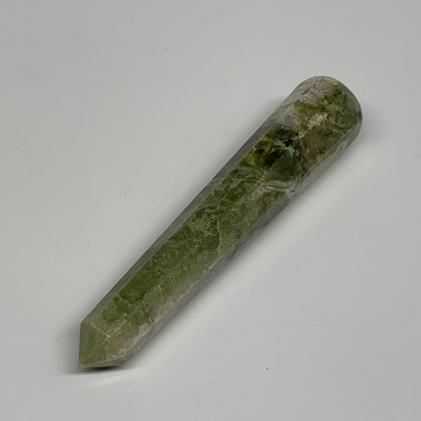 75.5g, 4.2"x0.8",  Natural Vasonite Wand Point Crystal from India, B29336