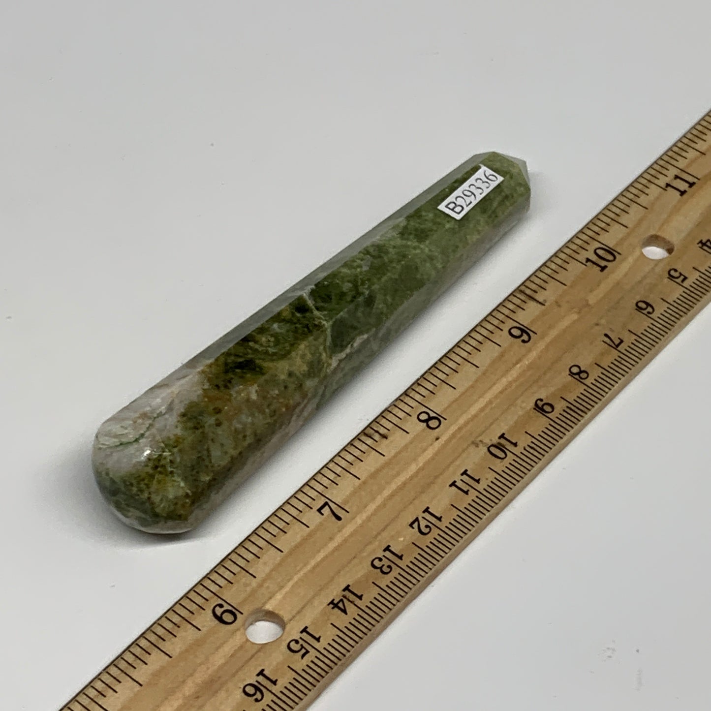 75.5g, 4.2"x0.8",  Natural Vasonite Wand Point Crystal from India, B29336