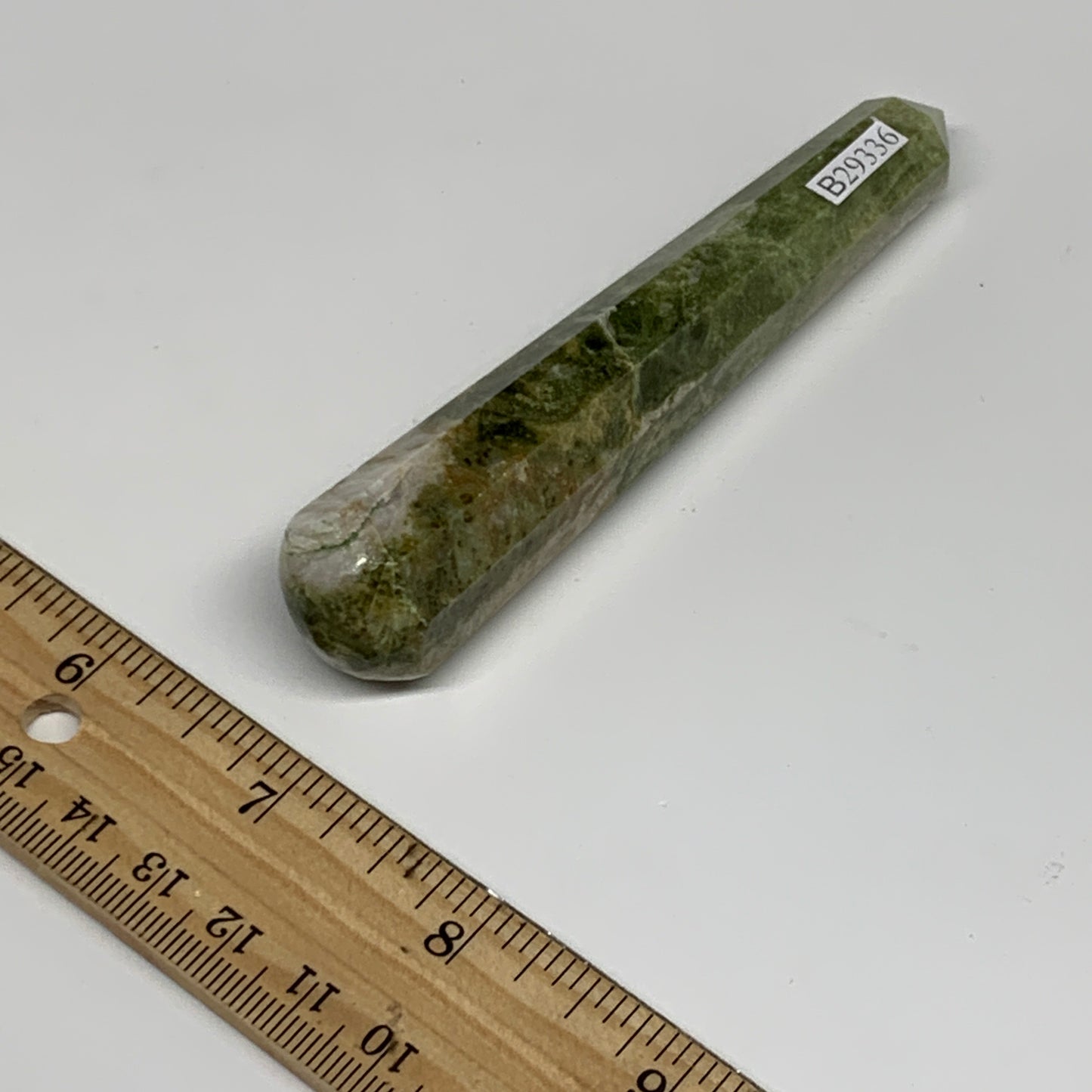 75.5g, 4.2"x0.8",  Natural Vasonite Wand Point Crystal from India, B29336