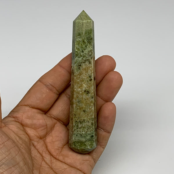 85.1g, 4.2"x0.8",  Natural Vasonite Wand Point Crystal from India, B29337