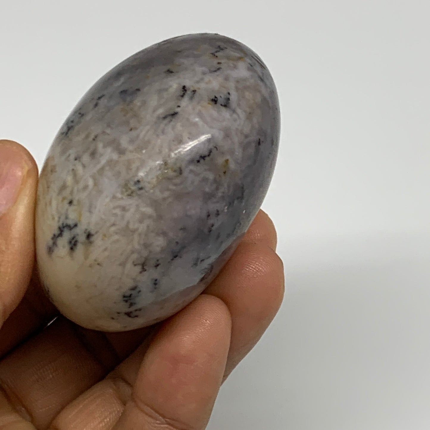 160.7g, 2.2"x2.2"x1.4", Dendrite Opal Palm-Stone Reiki Energy Crystal, B27817