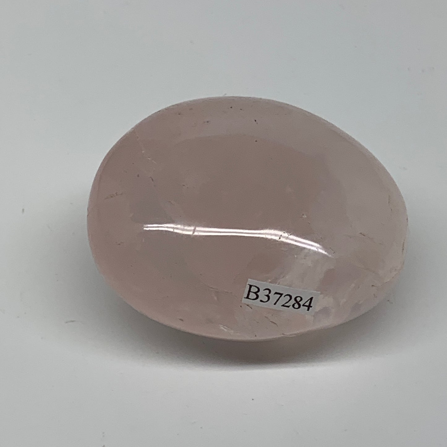 176.2g , 2.5"x2"x1.5", Natural Pink Rose Quartz Palm-stone Crystal, B37284