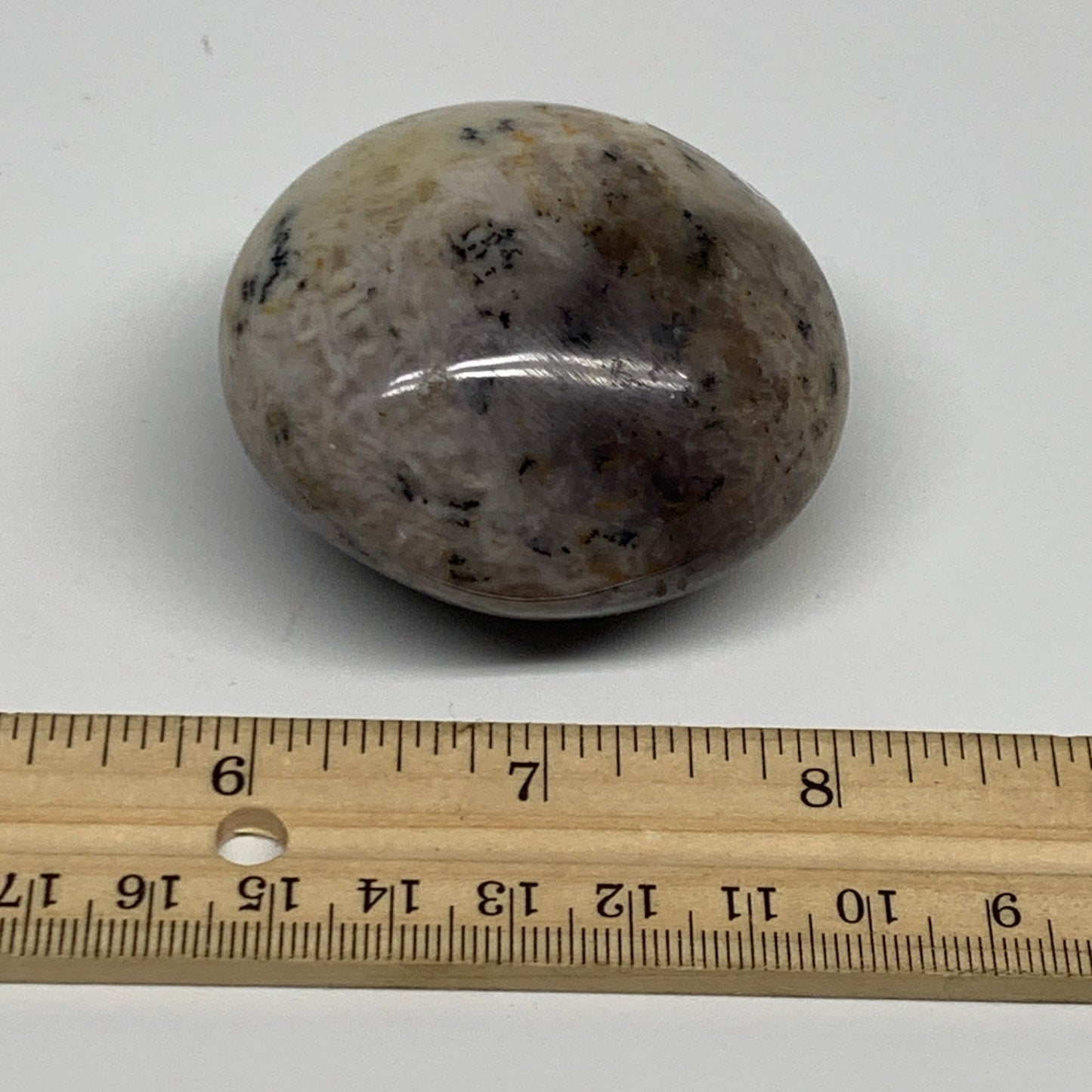 160.7g, 2.2"x2.2"x1.4", Dendrite Opal Palm-Stone Reiki Energy Crystal, B27817