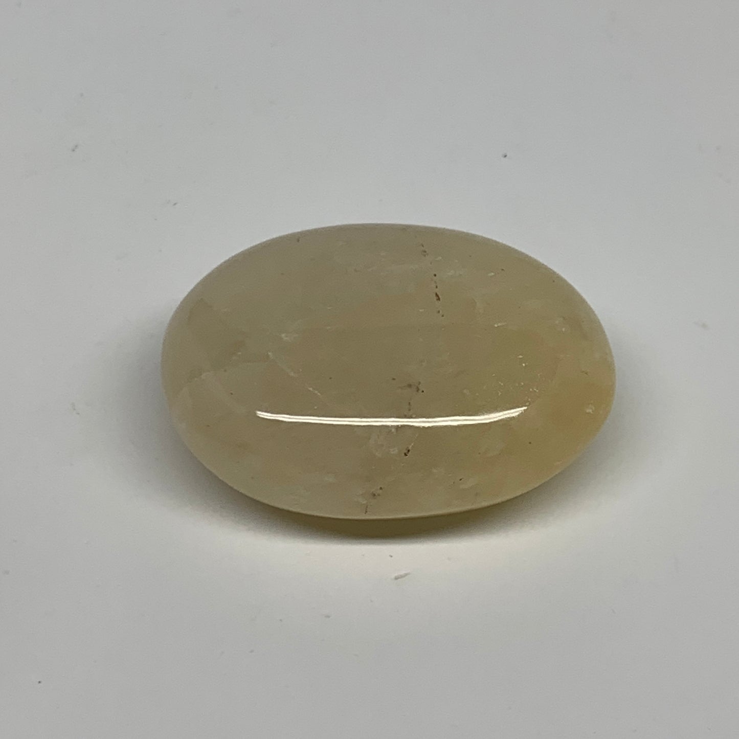 76.9g, 2.1"x1.6"x0.9", Yellow Aventurine Palm-Stone Crystal Stone, B35060