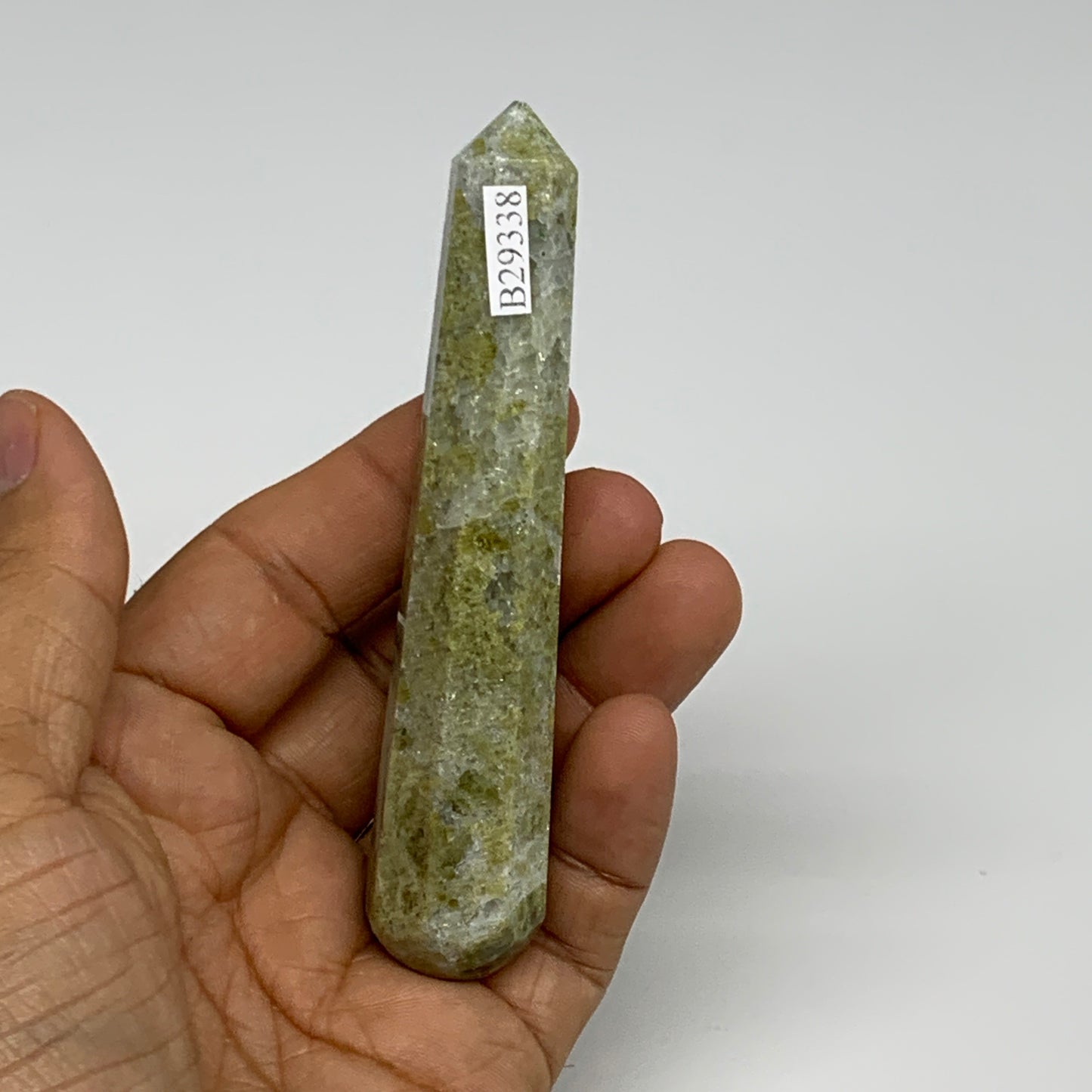 70.5g, 4"x0.8",  Natural Vasonite Wand Point Crystal from India, B29338