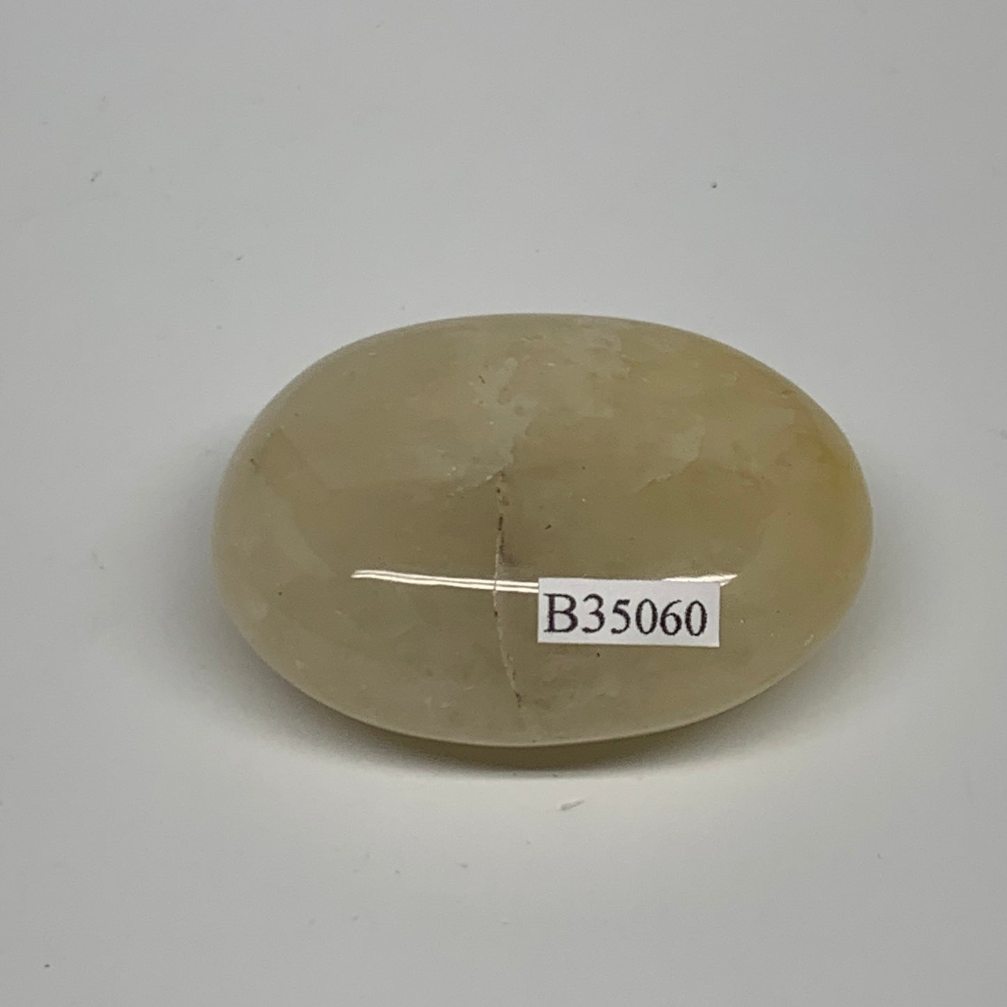 76.9g, 2.1"x1.6"x0.9", Yellow Aventurine Palm-Stone Crystal Stone, B35060