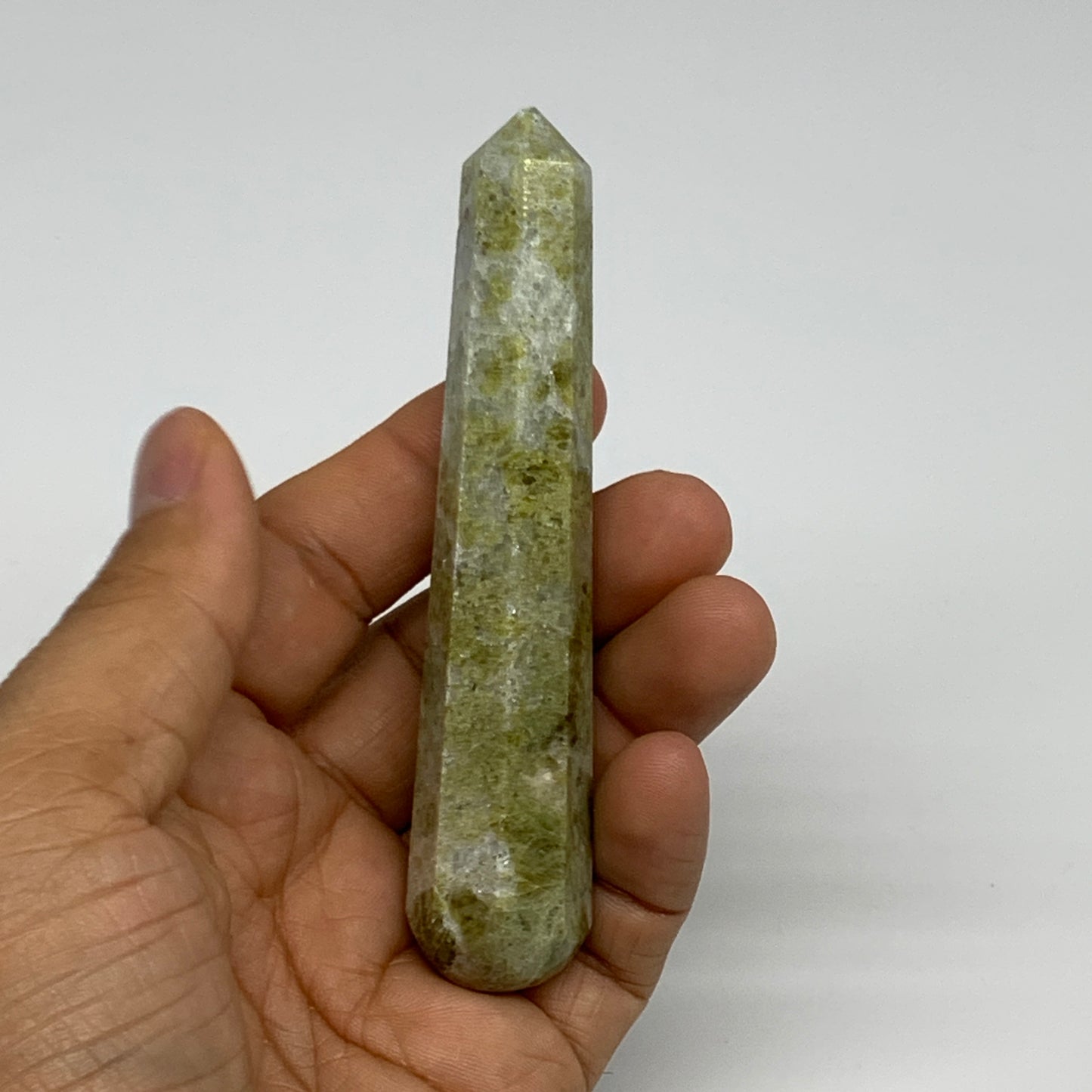 70.5g, 4"x0.8",  Natural Vasonite Wand Point Crystal from India, B29338