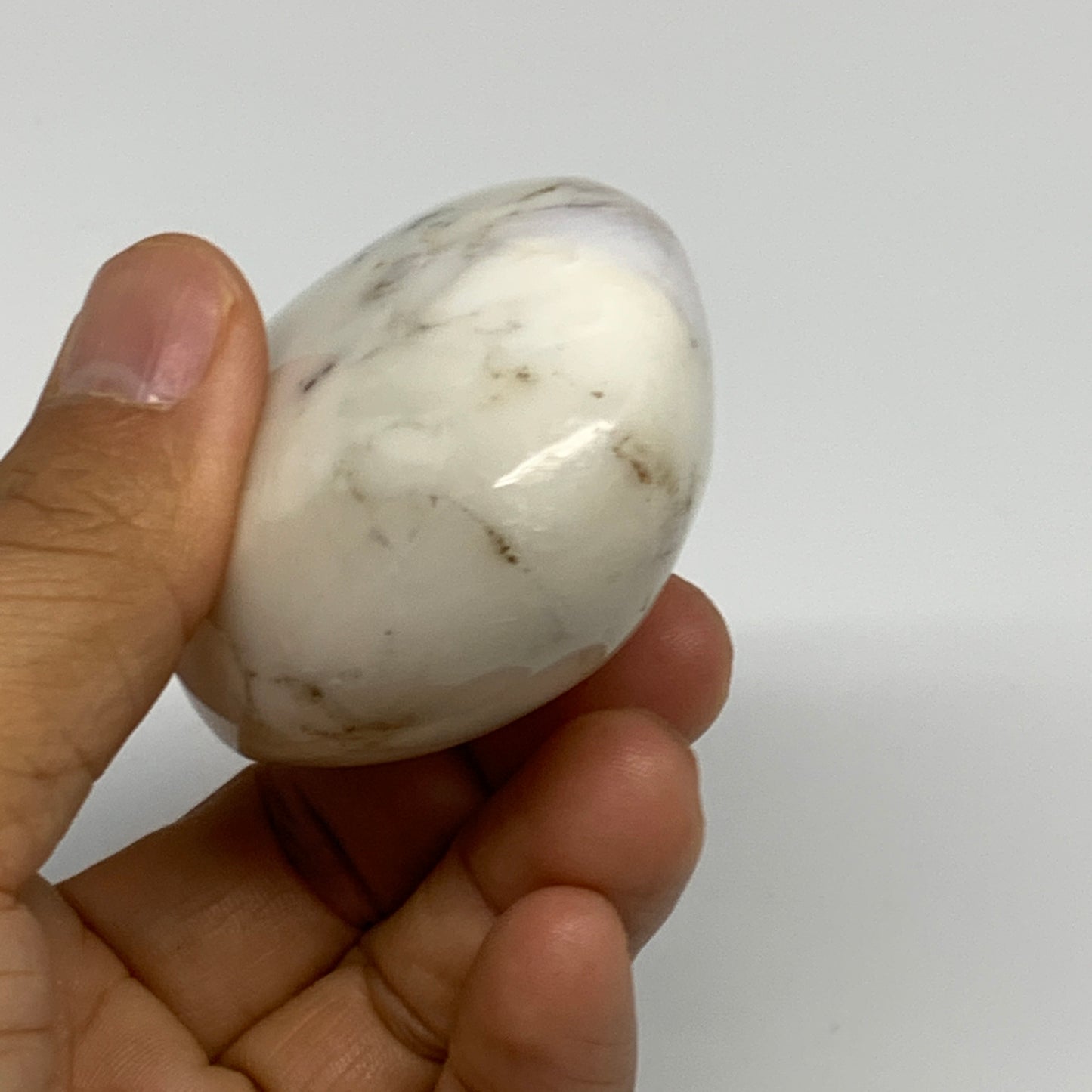 139.2g, 2.9"x2"x1.2", Dendrite Opal Palm-Stone Reiki Energy Crystal, B27818