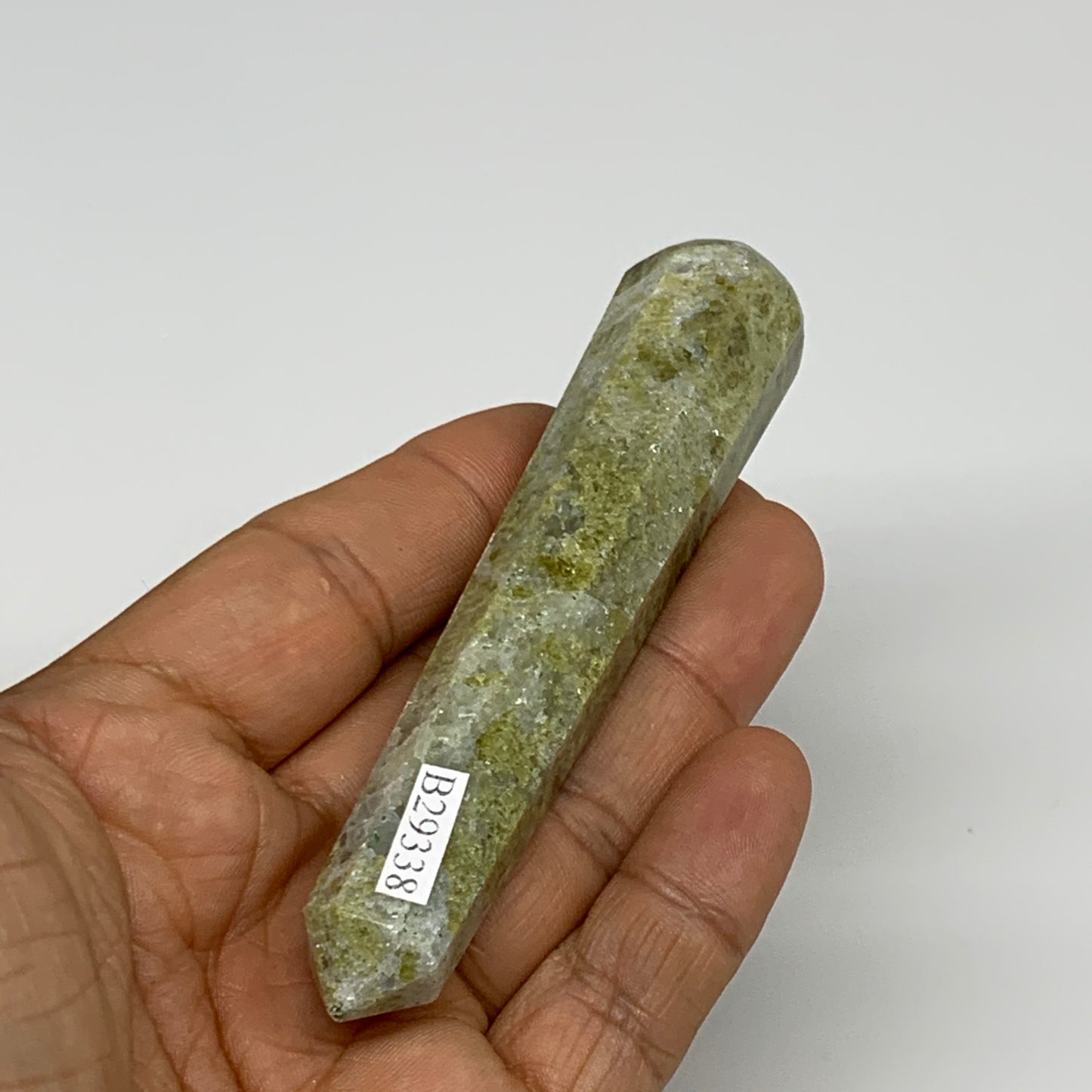 70.5g, 4"x0.8",  Natural Vasonite Wand Point Crystal from India, B29338