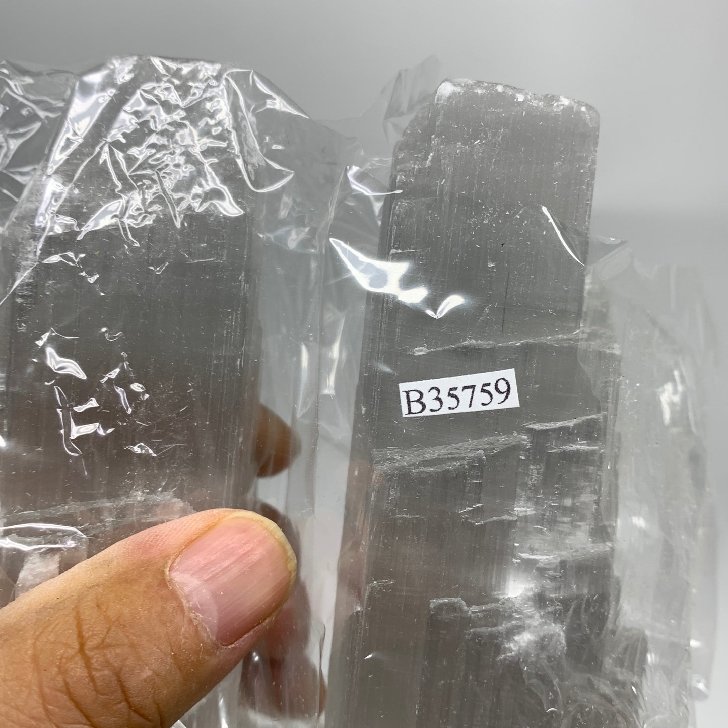 11.2 lbs, 13.7"x5.2"x3.8" Rough Selenite (Satin Spar) Lamp Tower W/Chord, B35759