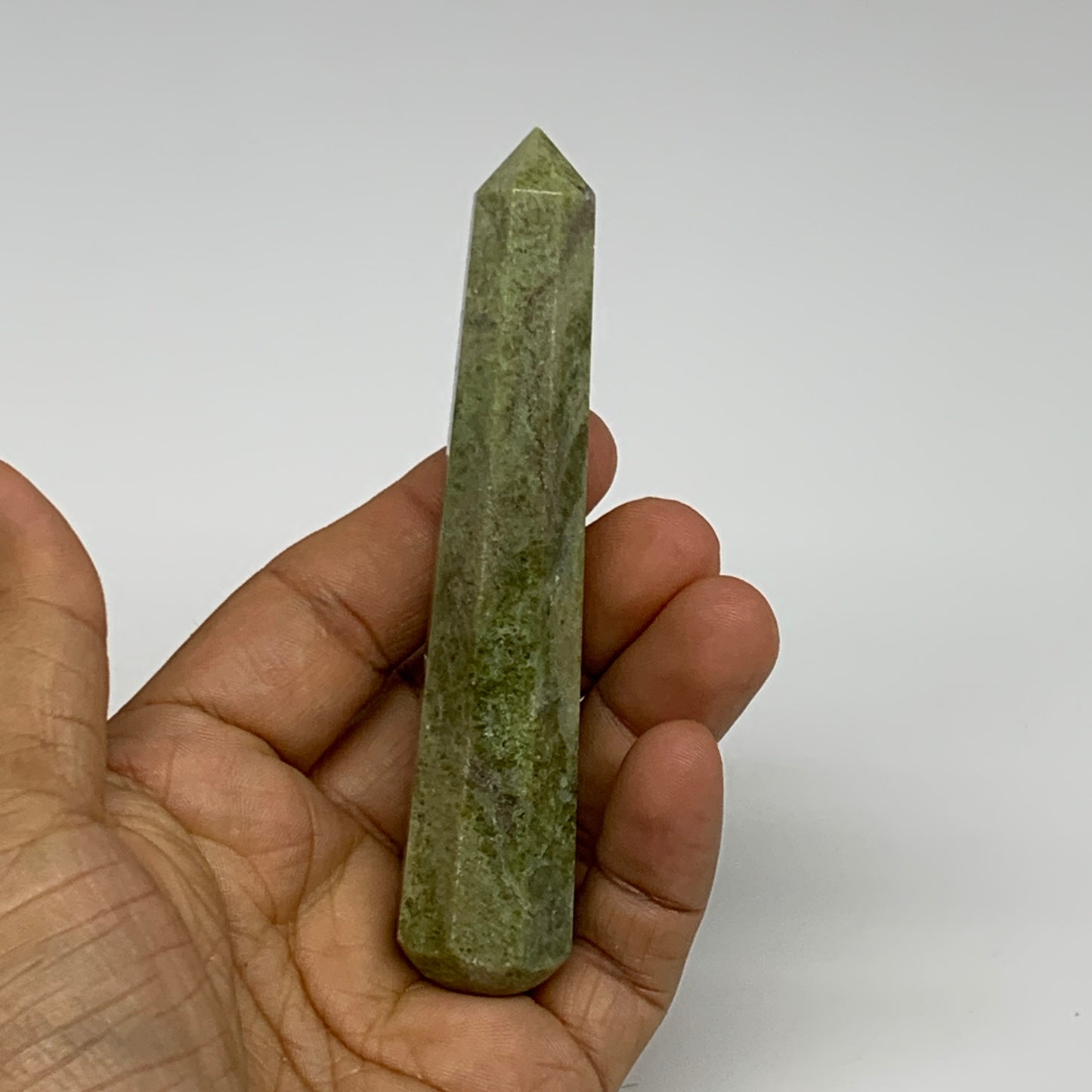 73.8g, 4.1"x0.8",  Natural Vasonite Wand Point Crystal from India, B29340