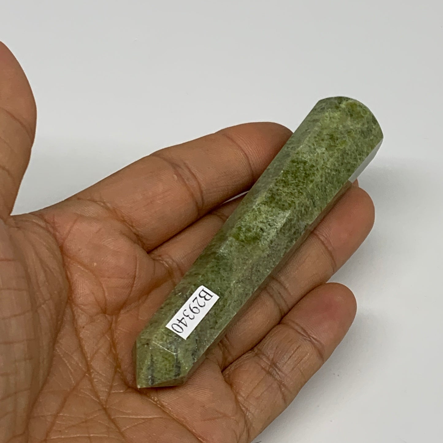 73.8g, 4.1"x0.8",  Natural Vasonite Wand Point Crystal from India, B29340