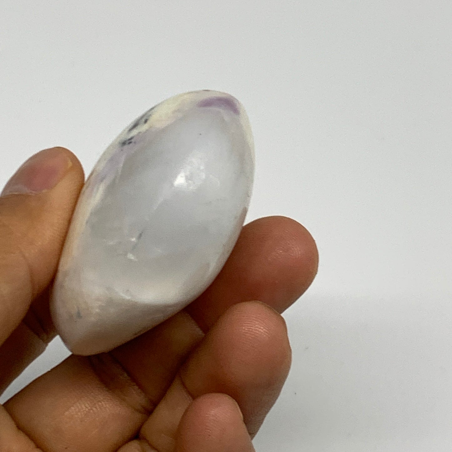 99.3g, 2.3"x1.9"x1", Dendrite Opal Palm-Stone Reiki Energy Crystal, B27822