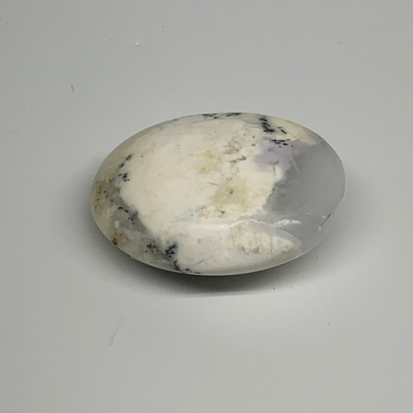 99.3g, 2.3"x1.9"x1", Dendrite Opal Palm-Stone Reiki Energy Crystal, B27822