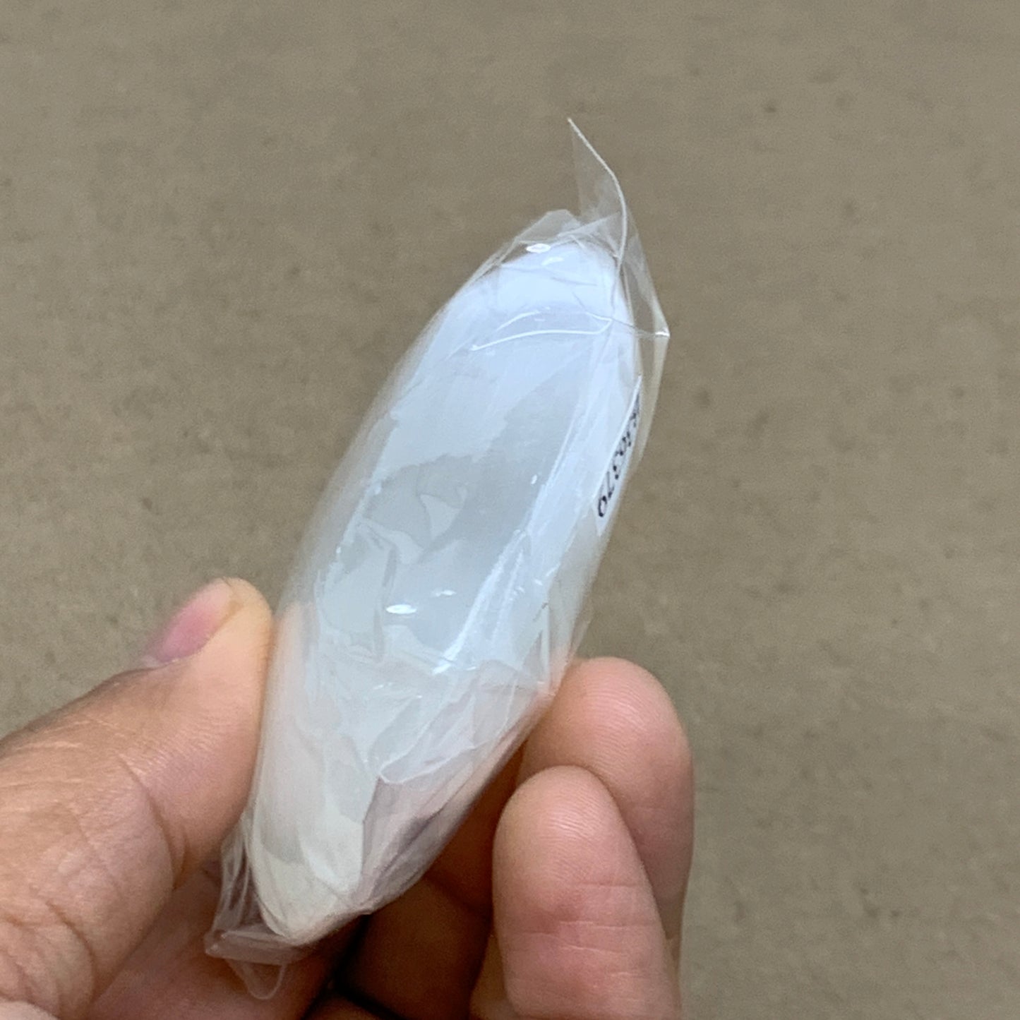 98g, 2.8"x2.1"x1", White Selenite Palmstone Crystal Pillow Reiki, B36379