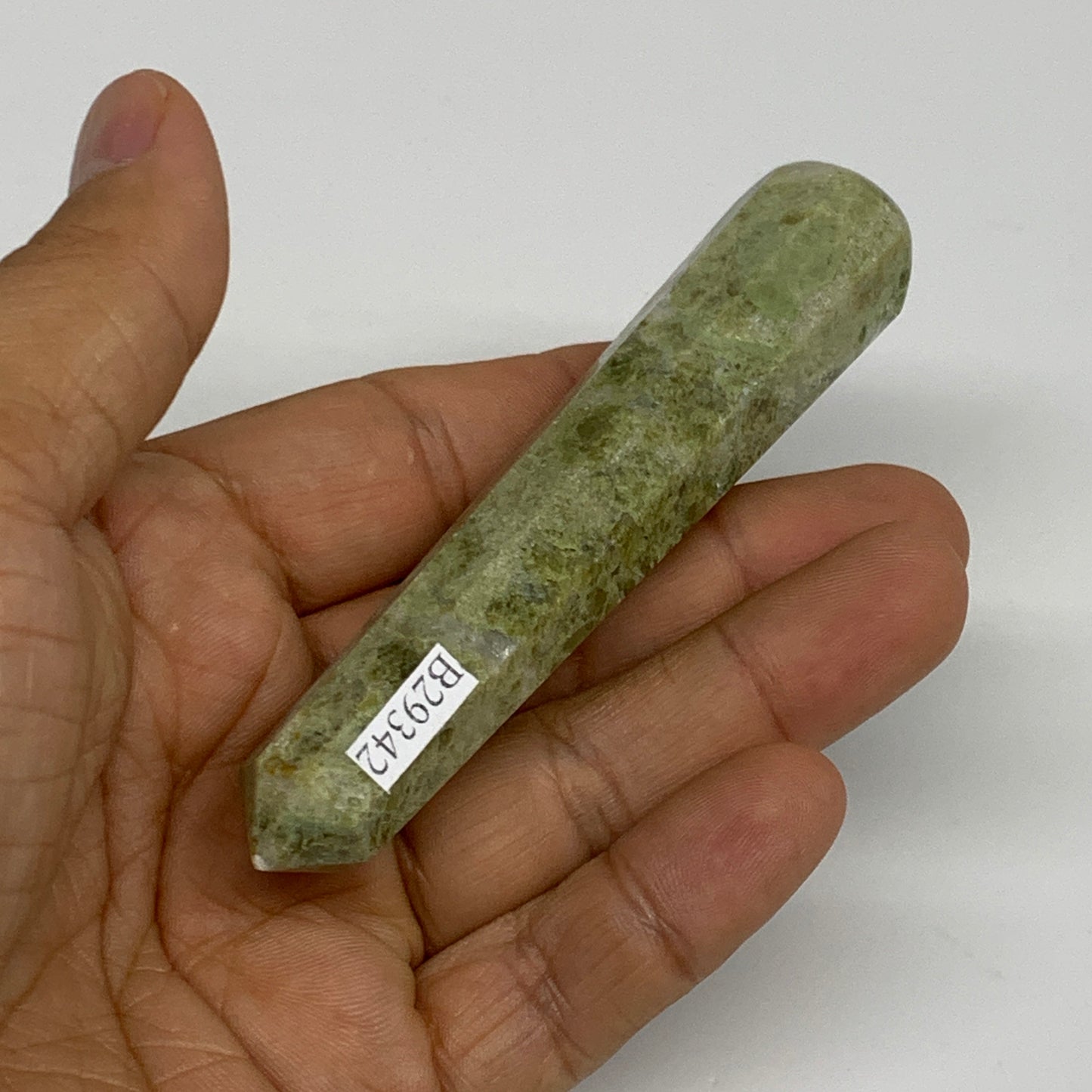 65.3g, 4"x0.7",  Natural Vasonite Wand Point Crystal from India, B29342