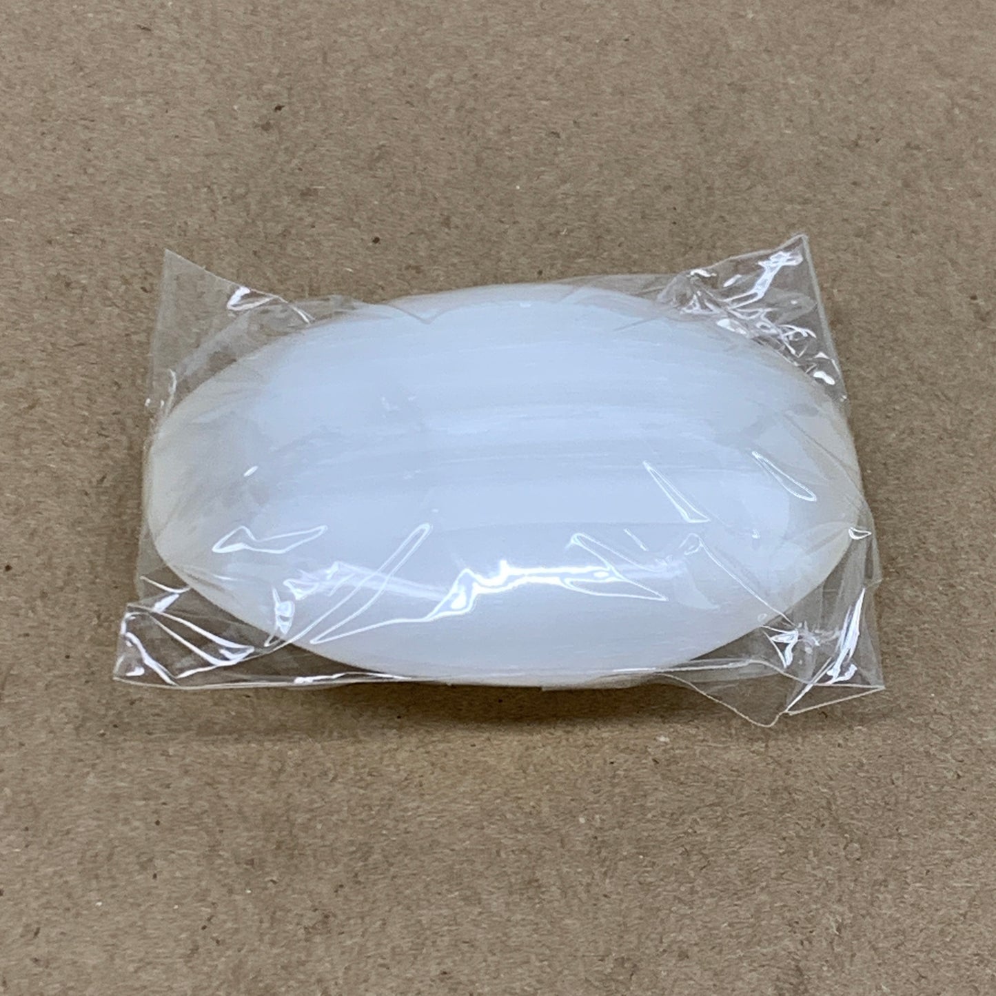 98g, 2.8"x2.1"x1", White Selenite Palmstone Crystal Pillow Reiki, B36379