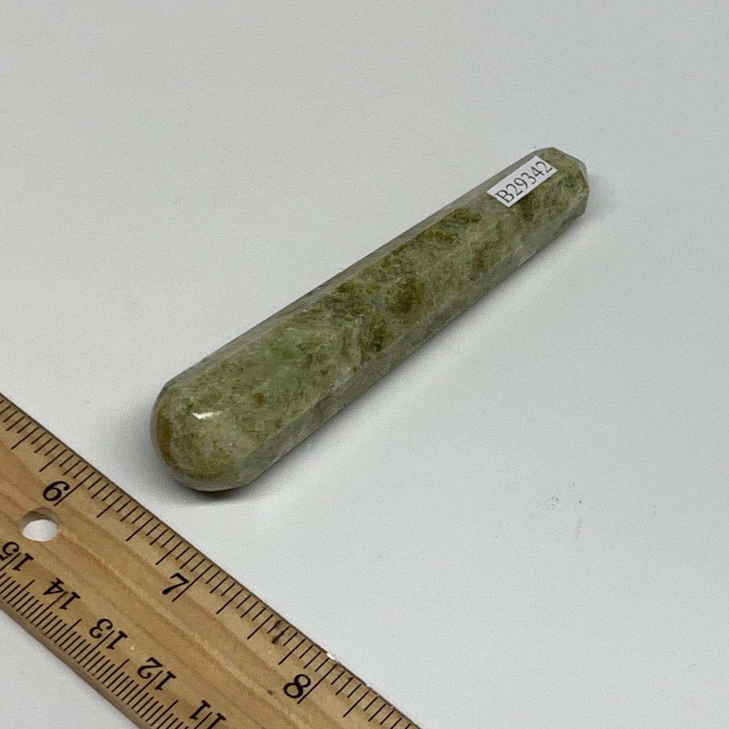 65.3g, 4"x0.7",  Natural Vasonite Wand Point Crystal from India, B29342