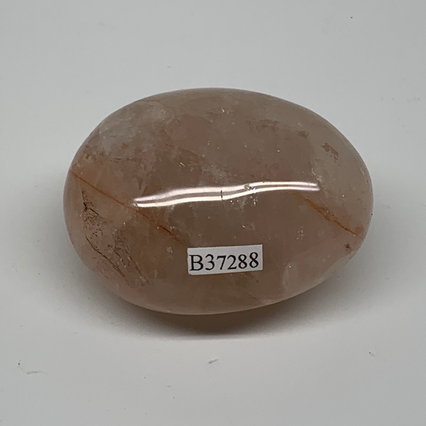 150g , 2.4"x1.9"x1.4", Natural Pink Rose Quartz Palm-stone Crystal, B37288