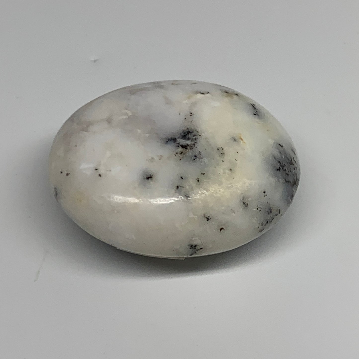 100.5g, 2.3"x1.9"x1.1", Dendrite Opal Palm-Stone Reiki Energy Crystal, B27823