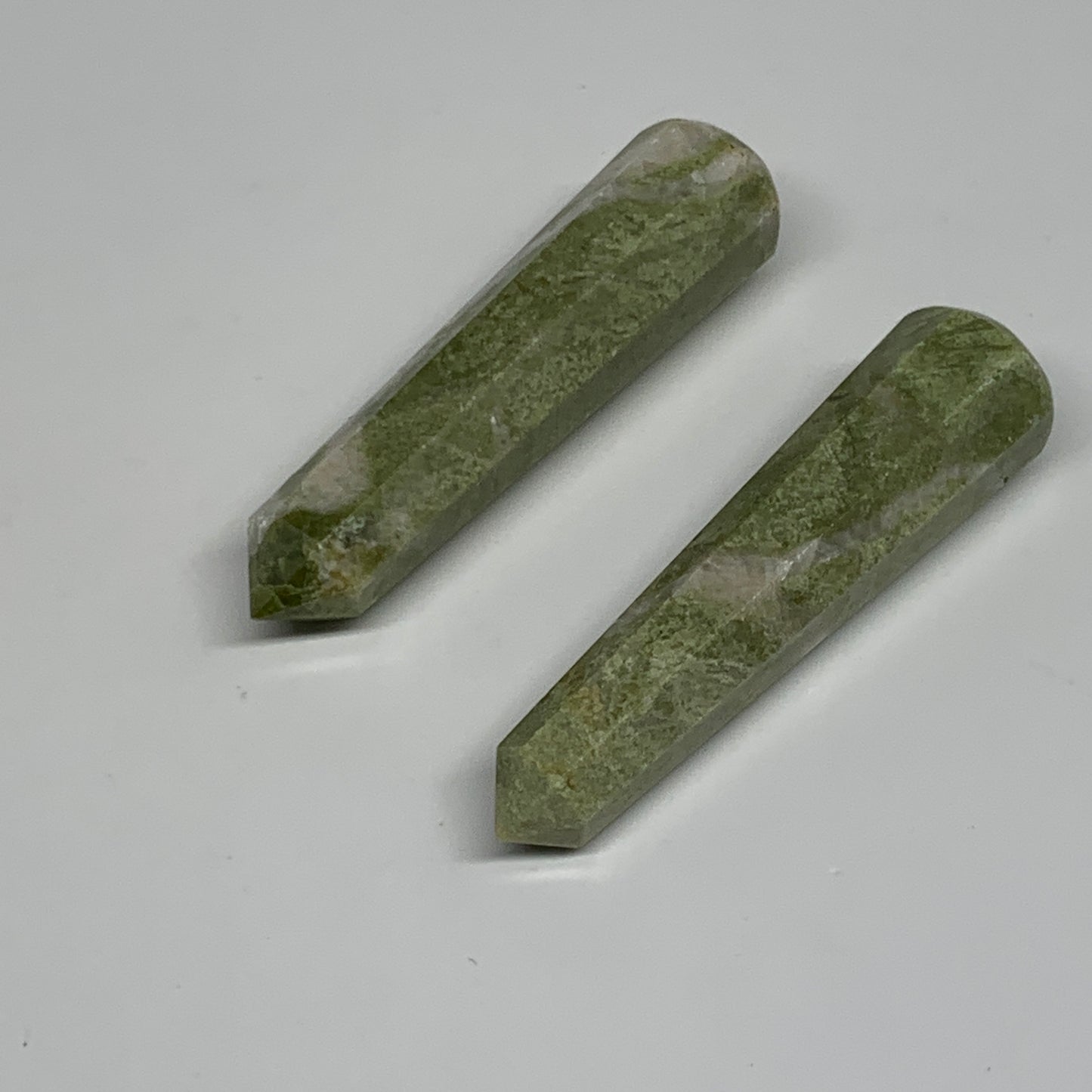 86.1g, 3", 2pcs,  Natural Vasonite Wand Point Crystal @India, B29343