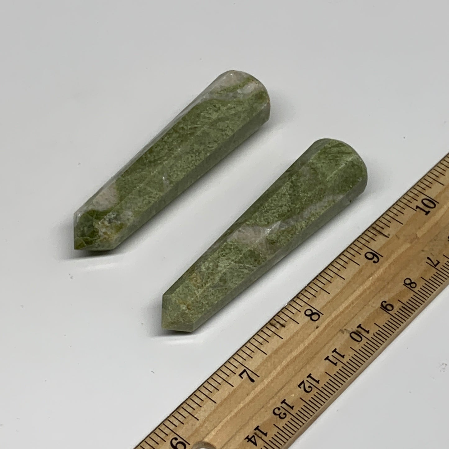 86.1g, 3", 2pcs,  Natural Vasonite Wand Point Crystal @India, B29343