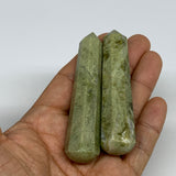97.1g, 3"-3.1", 2pcs,  Natural Vasonite Wand Point Crystal @India, B29344