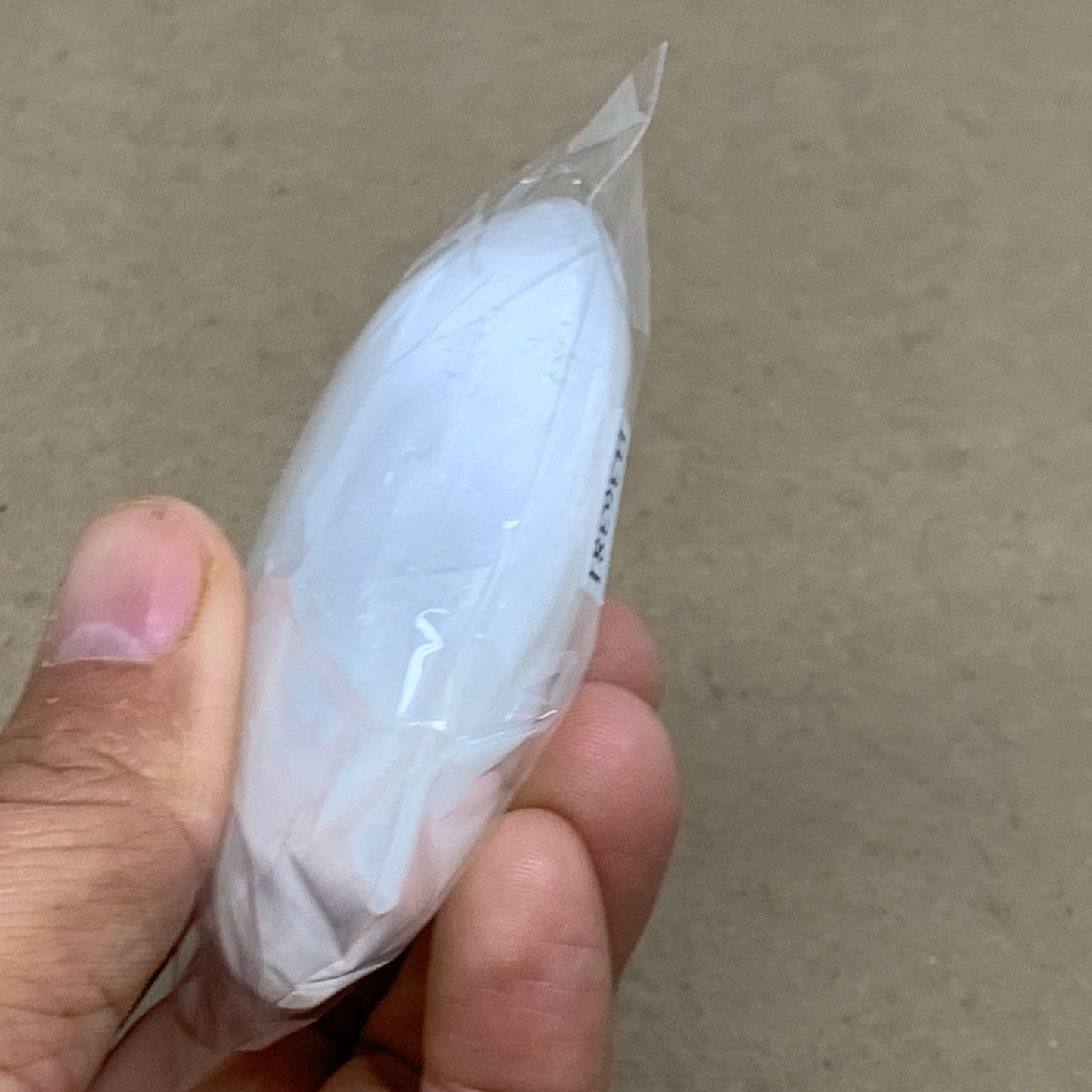 96g, 2.7"x2"x1", White Selenite Palmstone Crystal Pillow Reiki, B36381