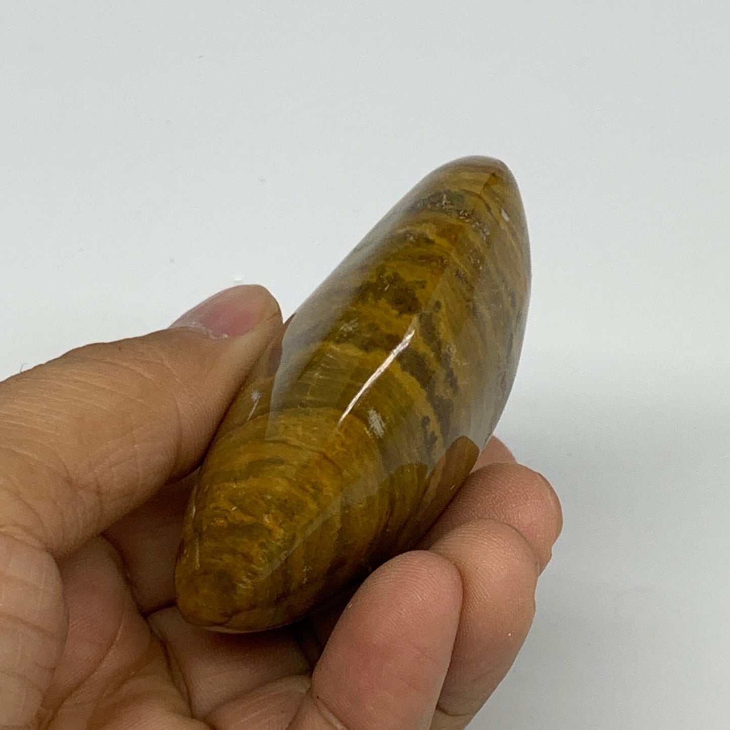 131.2g, 2.5"x2.3"x1.1" Natural Ocean Jasper Palm-Stone Orbicular Jasper, B30764