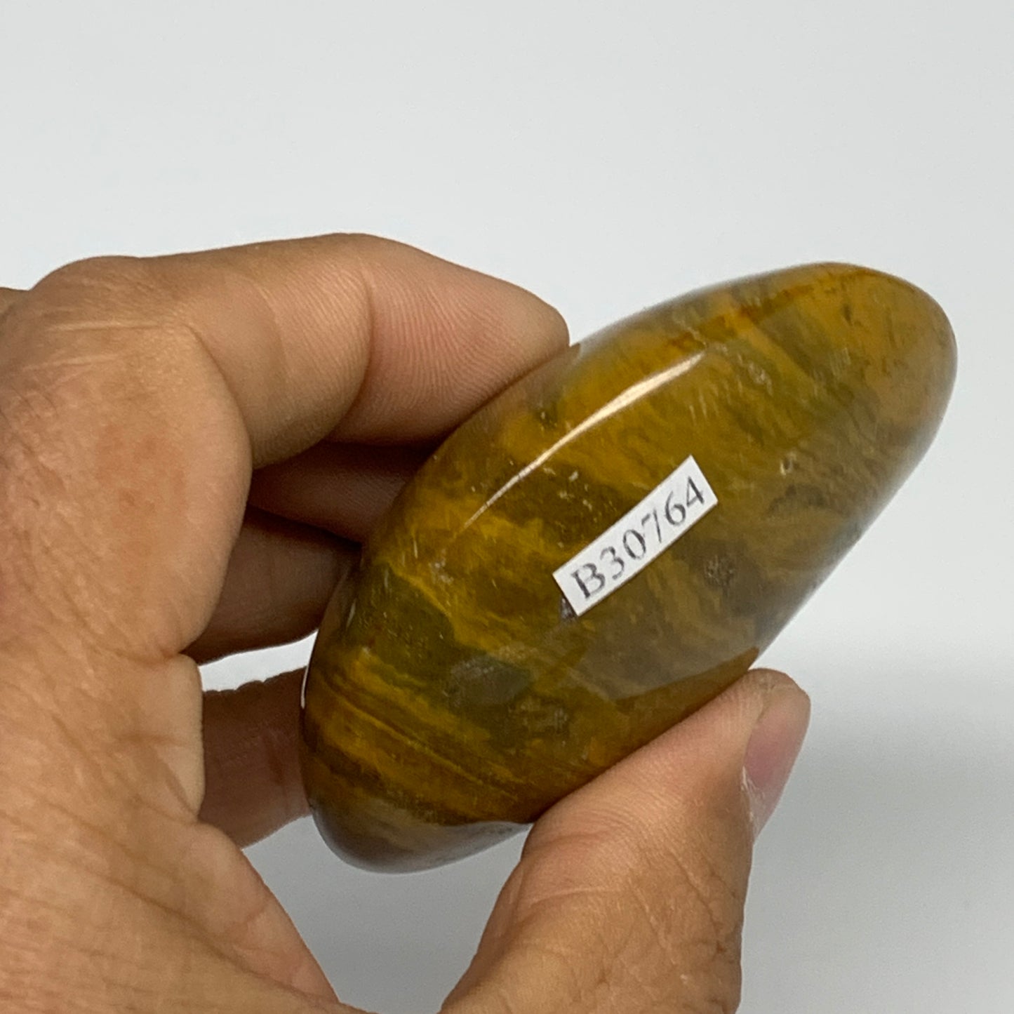 131.2g, 2.5"x2.3"x1.1" Natural Ocean Jasper Palm-Stone Orbicular Jasper, B30764