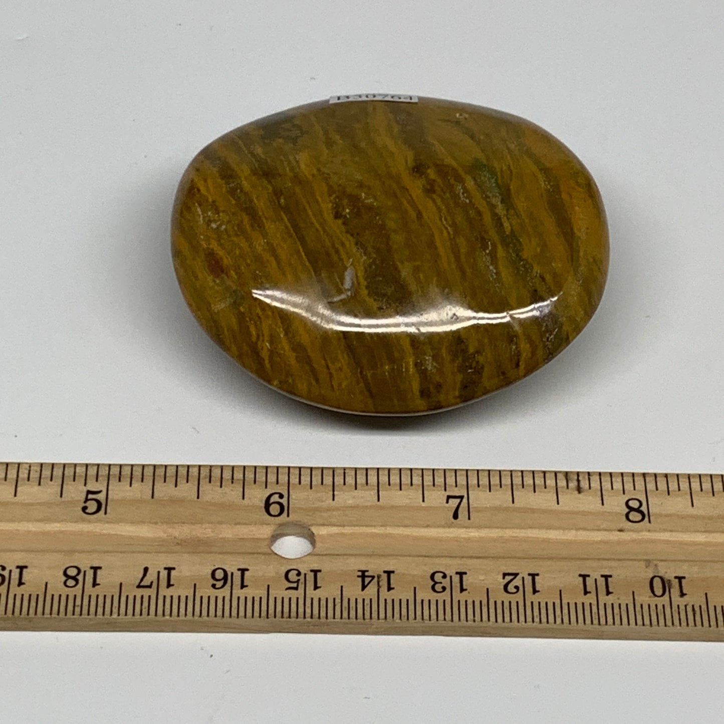 131.2g, 2.5"x2.3"x1.1" Natural Ocean Jasper Palm-Stone Orbicular Jasper, B30764