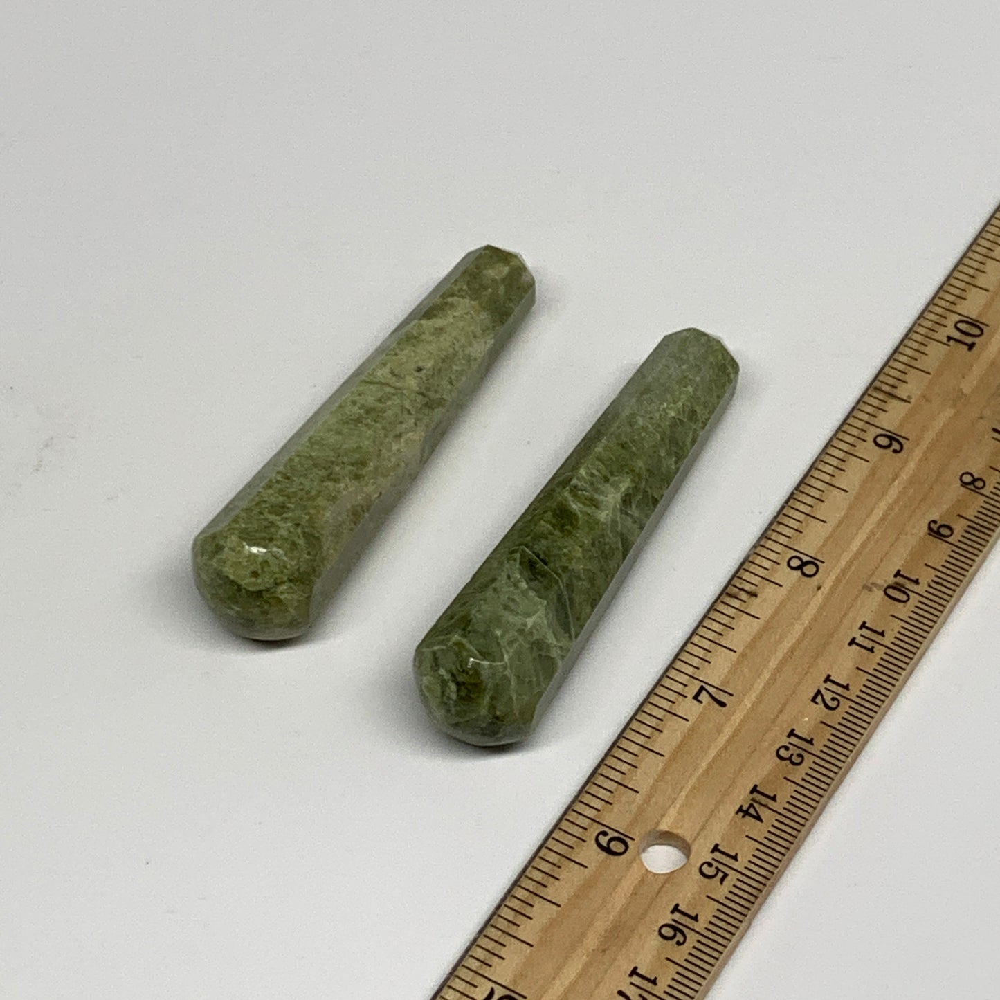 79.7g, 3", 2pcs,  Natural Vasonite Wand Point Crystal @India, B29345