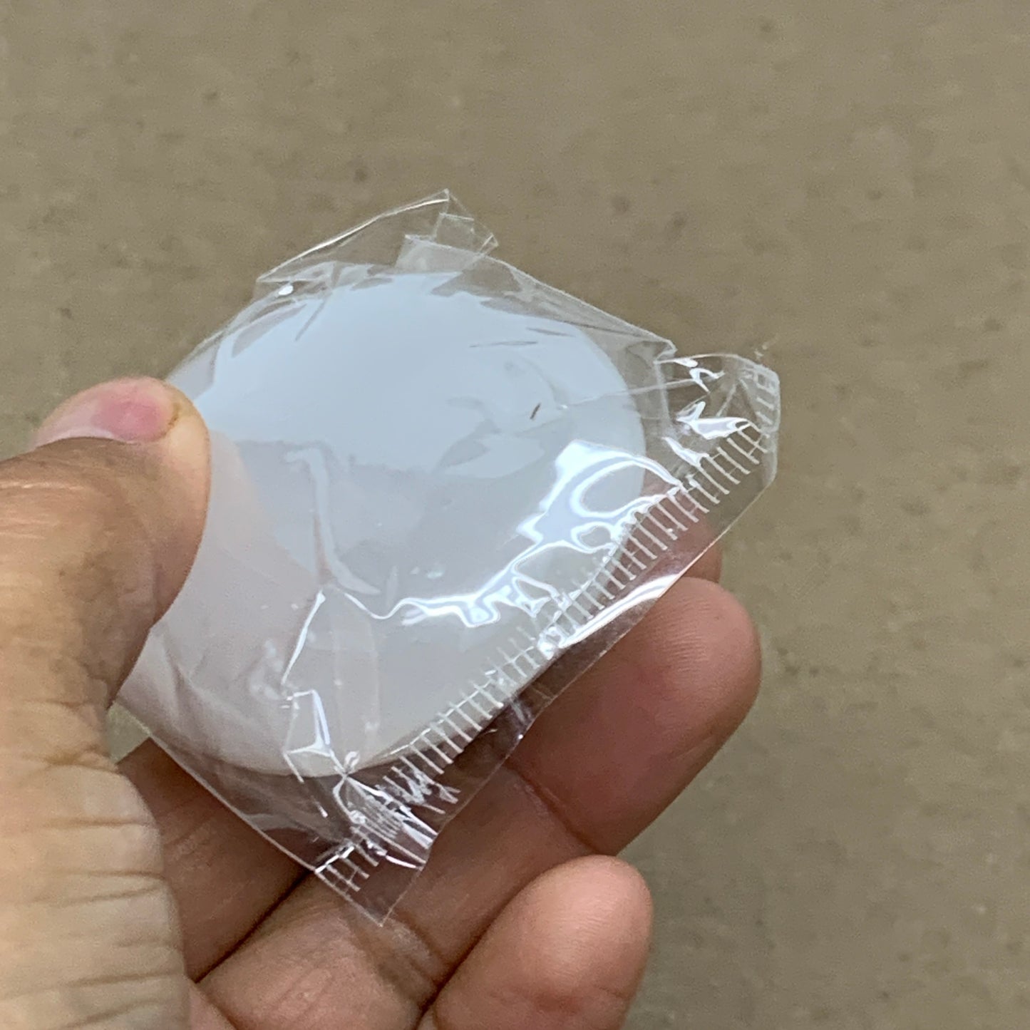 98g, 2.8"x1.9"x0.9", White Selenite Palmstone Crystal Pillow Reiki, B36382