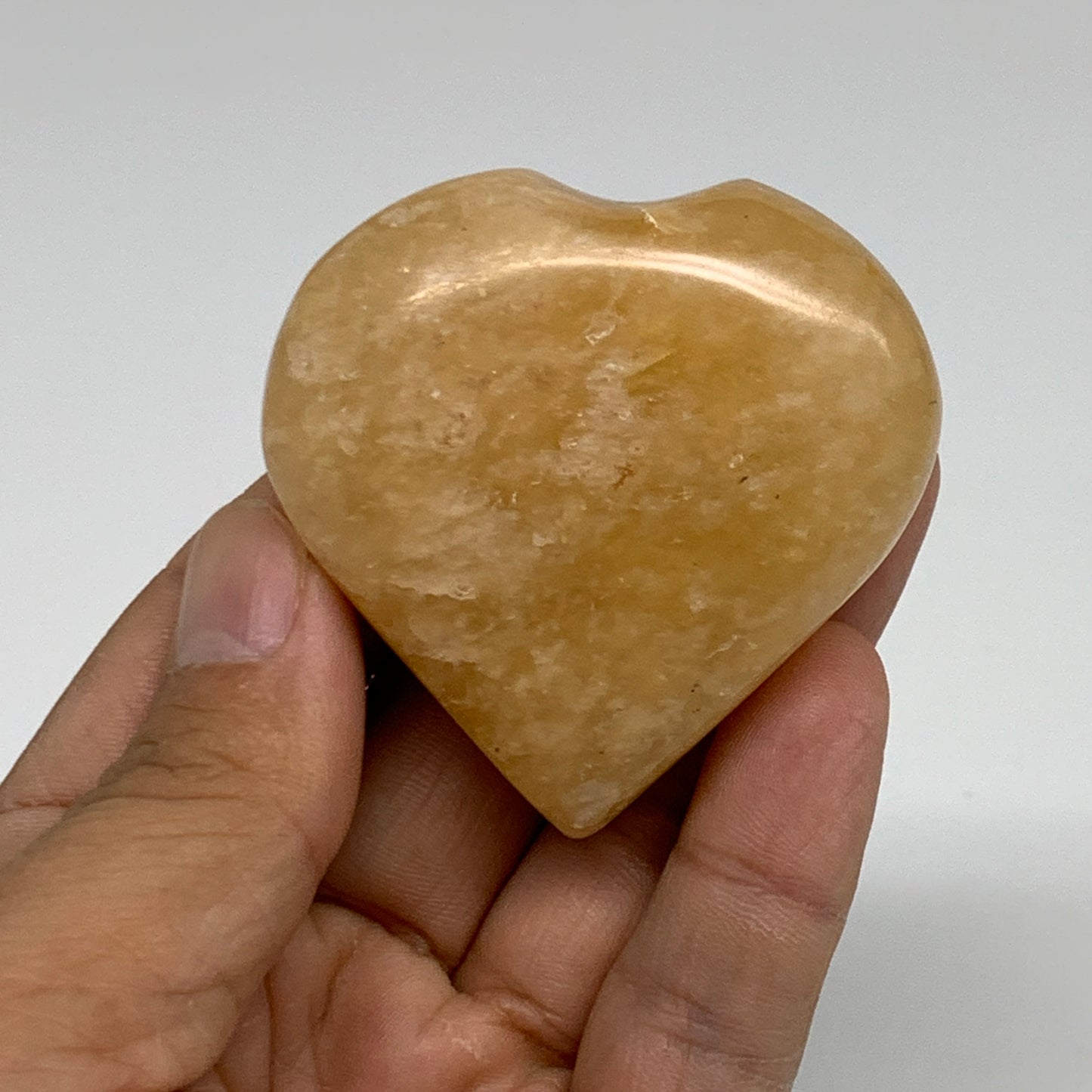92.7g, 2.1"x2.1"x0.9" Natural Yellow Aventurine Heart Crystal Stone, B35068