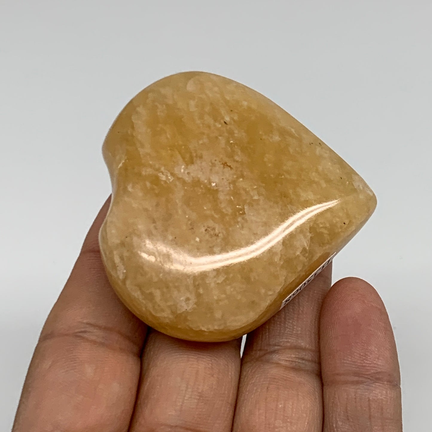 92.7g, 2.1"x2.1"x0.9" Natural Yellow Aventurine Heart Crystal Stone, B35068