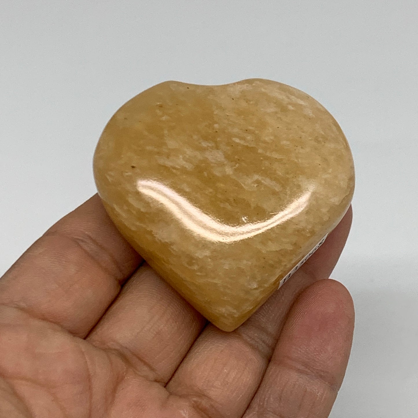 92.7g, 2.1"x2.1"x0.9" Natural Yellow Aventurine Heart Crystal Stone, B35068