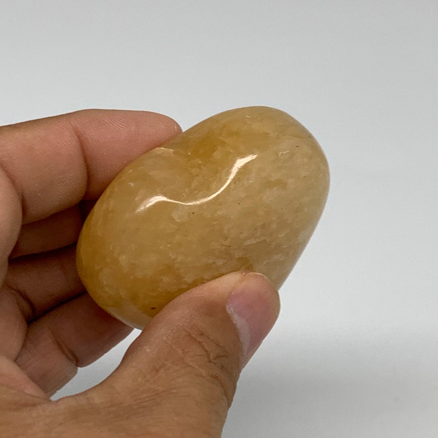 92.7g, 2.1"x2.1"x0.9" Natural Yellow Aventurine Heart Crystal Stone, B35068