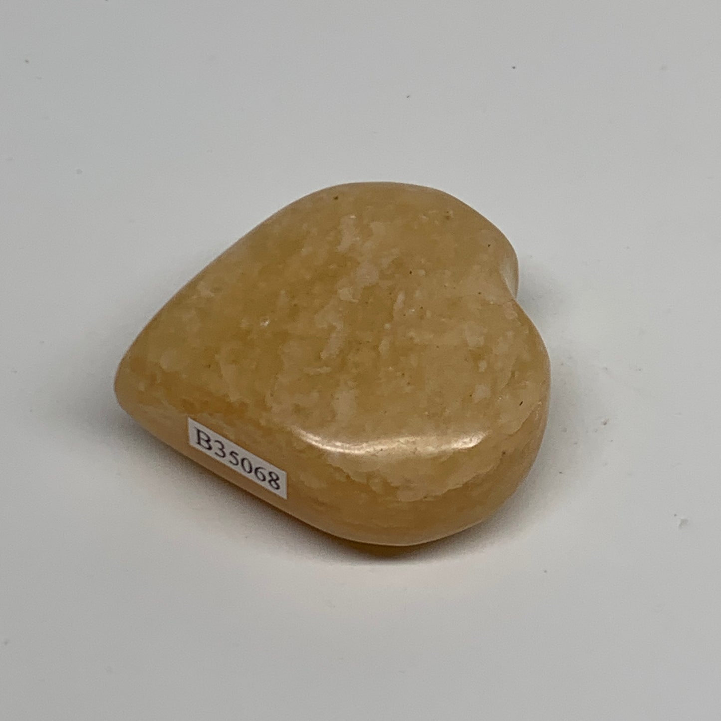92.7g, 2.1"x2.1"x0.9" Natural Yellow Aventurine Heart Crystal Stone, B35068