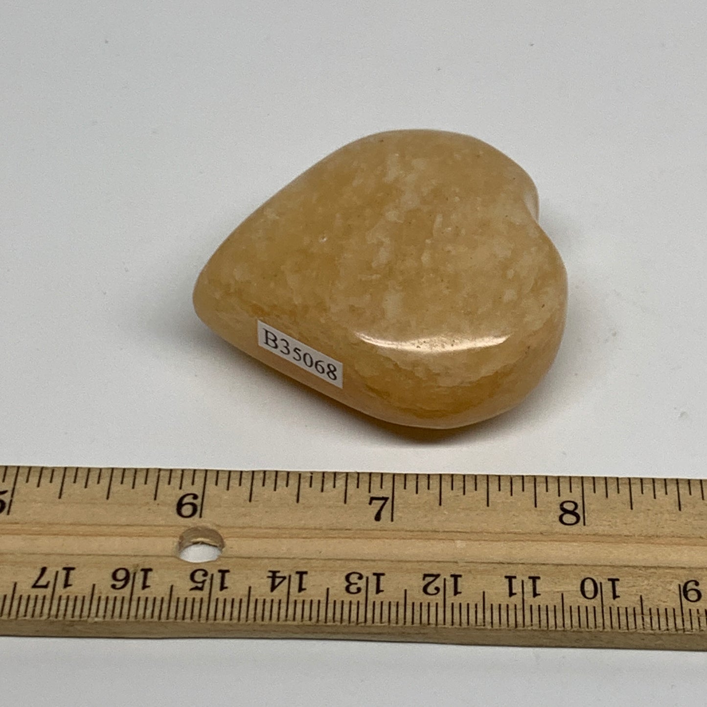 92.7g, 2.1"x2.1"x0.9" Natural Yellow Aventurine Heart Crystal Stone, B35068