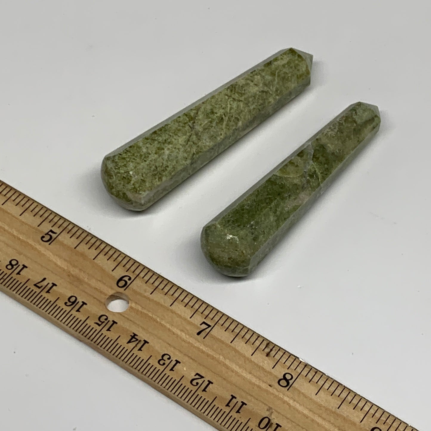 77.7g, 2.9"- 3.1", 2pcs,  Natural Vasonite Wand Point Crystal @India, B29347