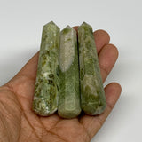 129.3g, 2.9"- 3", 3pcs,  Natural Vasonite Wand Point Crystal @India, B29348