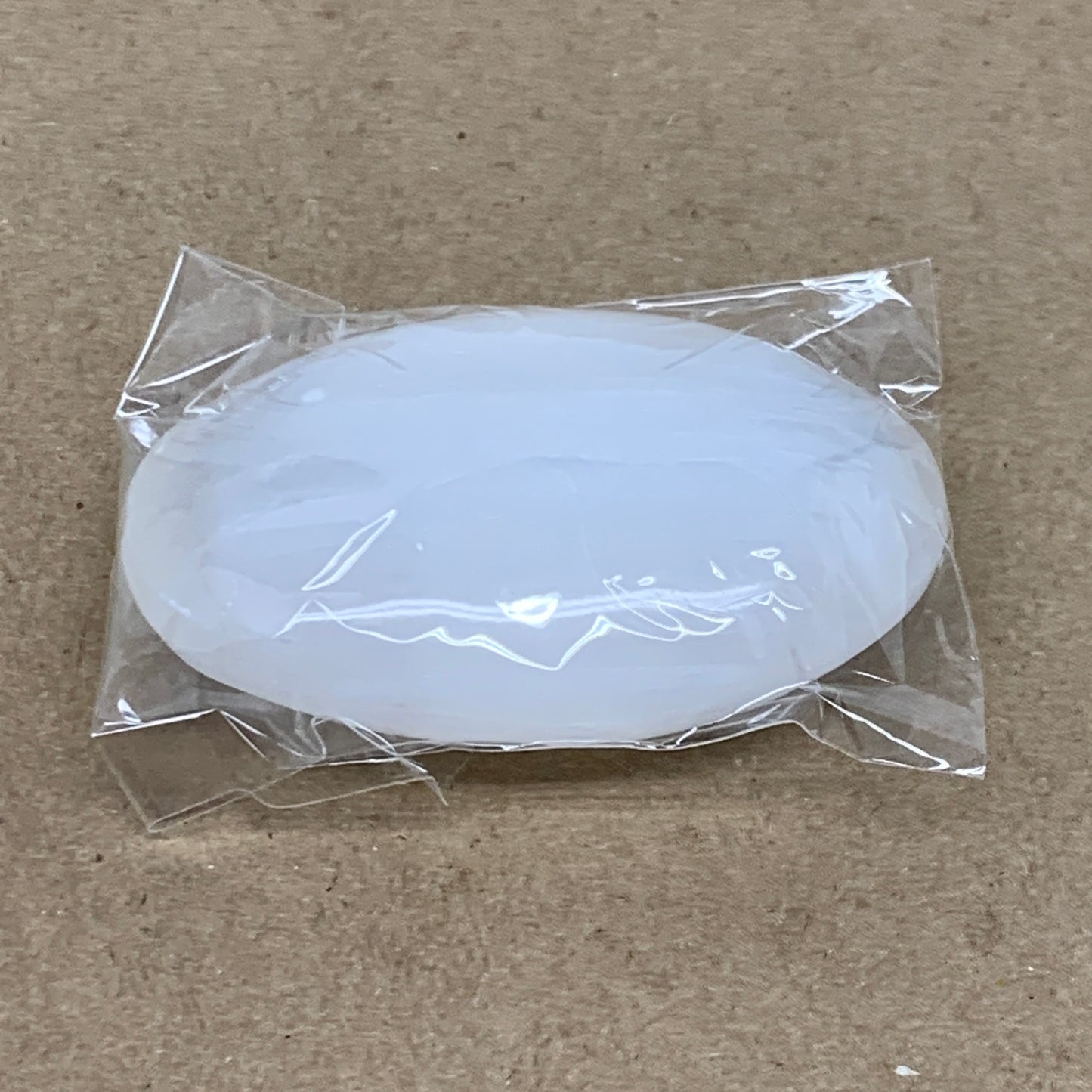 93g, 2.8"x1.9"x0.9", White Selenite Palmstone Crystal Pillow Reiki, B36384