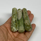 129.3g, 2.9"- 3", 3pcs,  Natural Vasonite Wand Point Crystal @India, B29348
